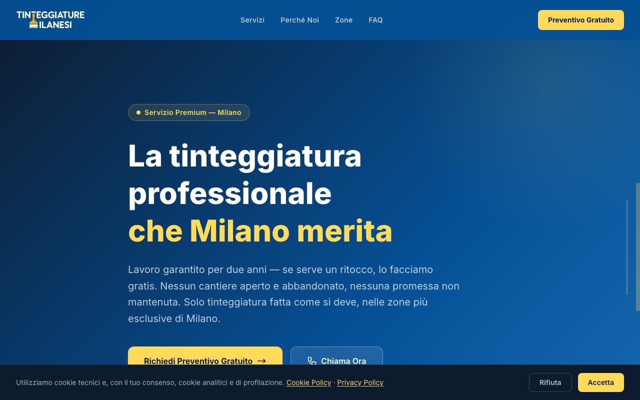 Sito web di Tinteggiature Milanesi